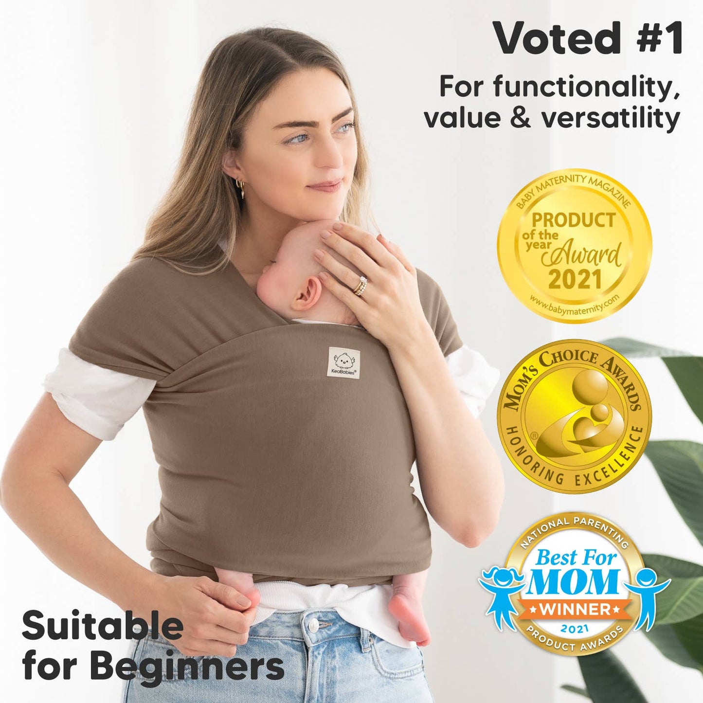 KeaBabies Original Baby Wrap Carrier