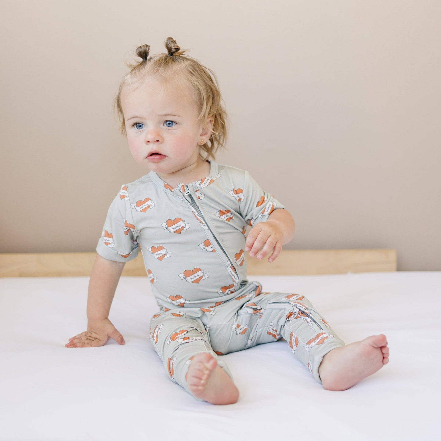 Mama Tattoo Hearts Bamboo Romper