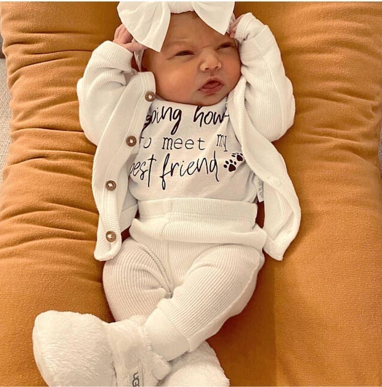 Going Home to Meet My Pups Pregnancy Announcement Onesie