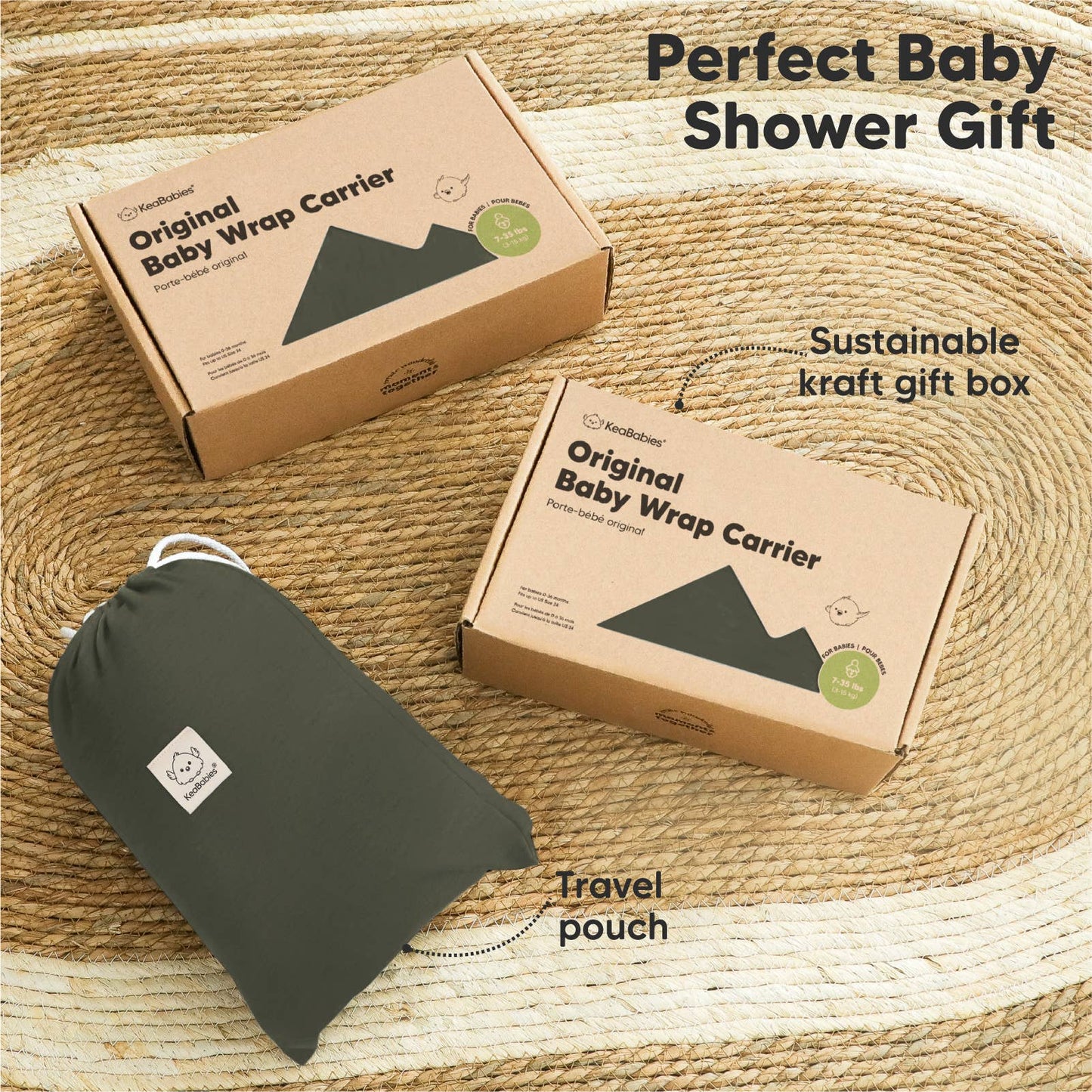 KeaBabies Original Baby Wrap Carrier