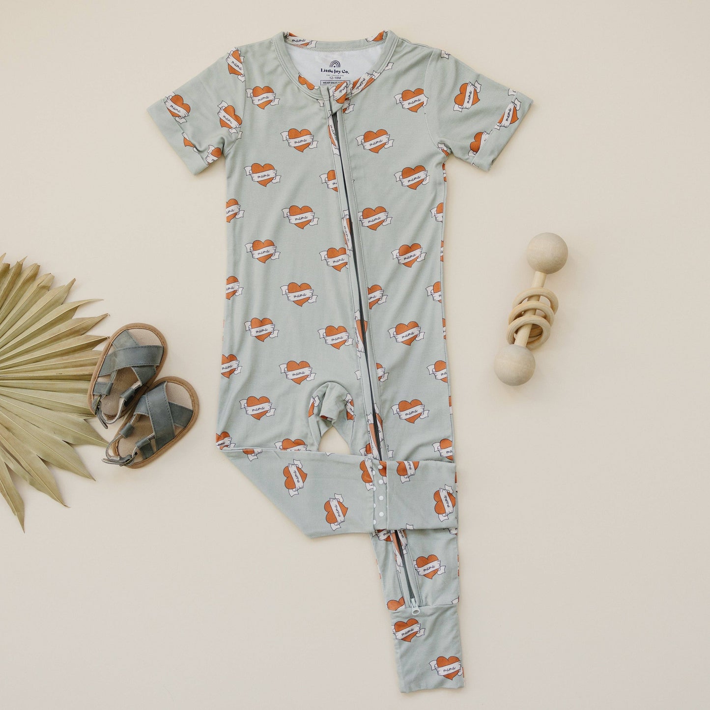 Mama Tattoo Hearts Bamboo Romper