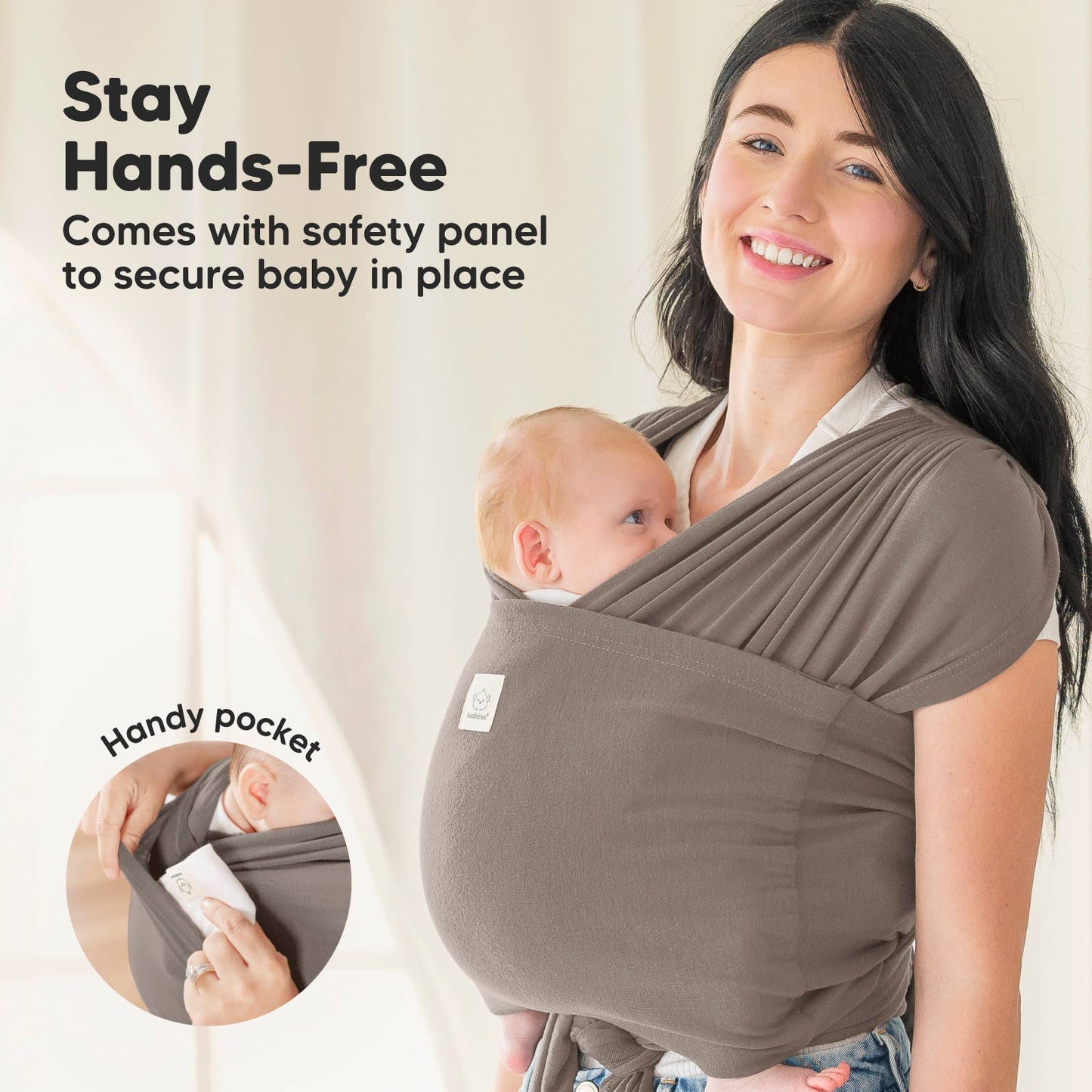 KeaBabies D-Lite Wrap Carrier: Copper Gray