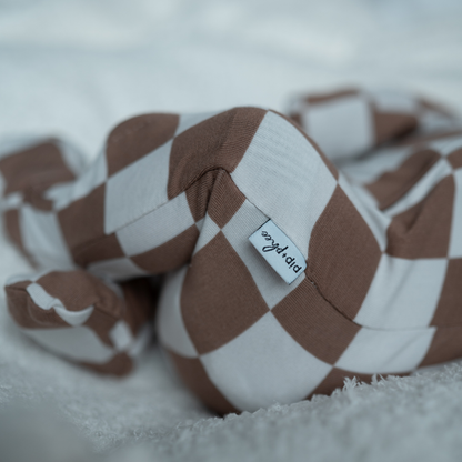 Bamboo Footed Sleepers | Brown Checks