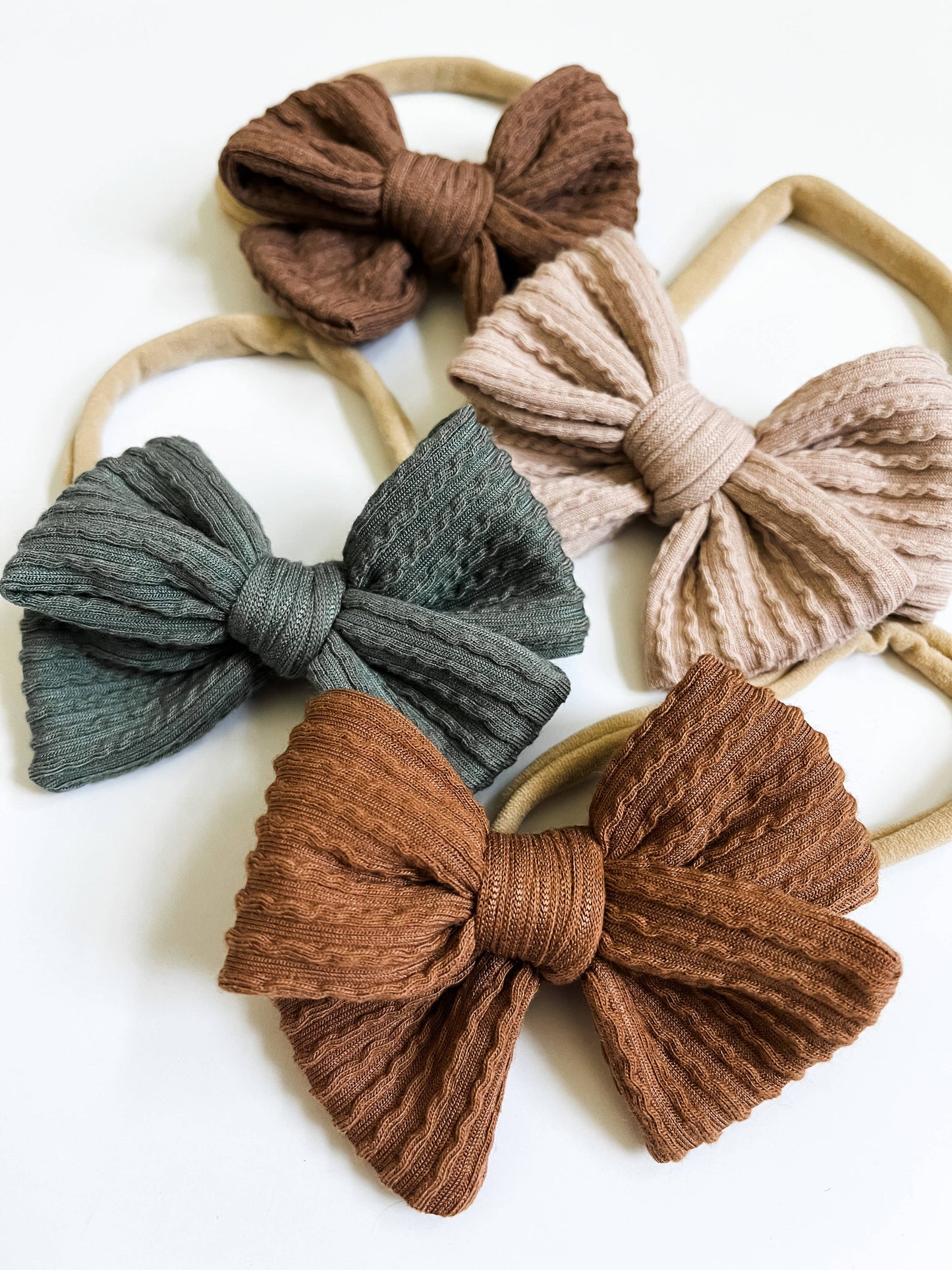 Baby Bow Headband: Sand