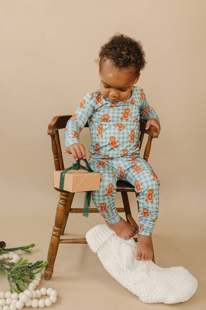 Bamboo Two Piece Set | Gingerbread Gingham