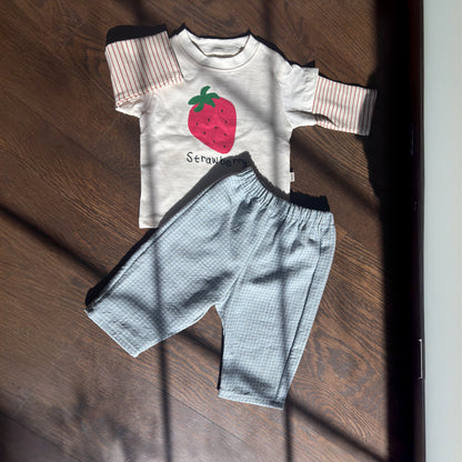 Blue Gingham Babe Pant