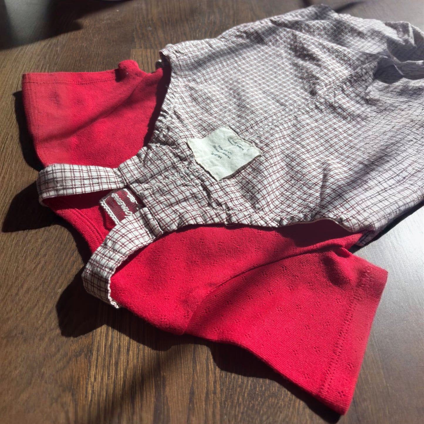 Burgundy Picnic Overalls