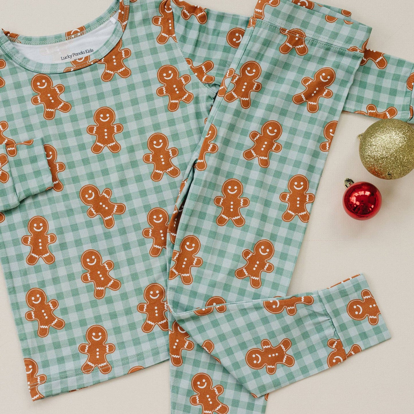 Bamboo Two Piece Set | Gingerbread Gingham