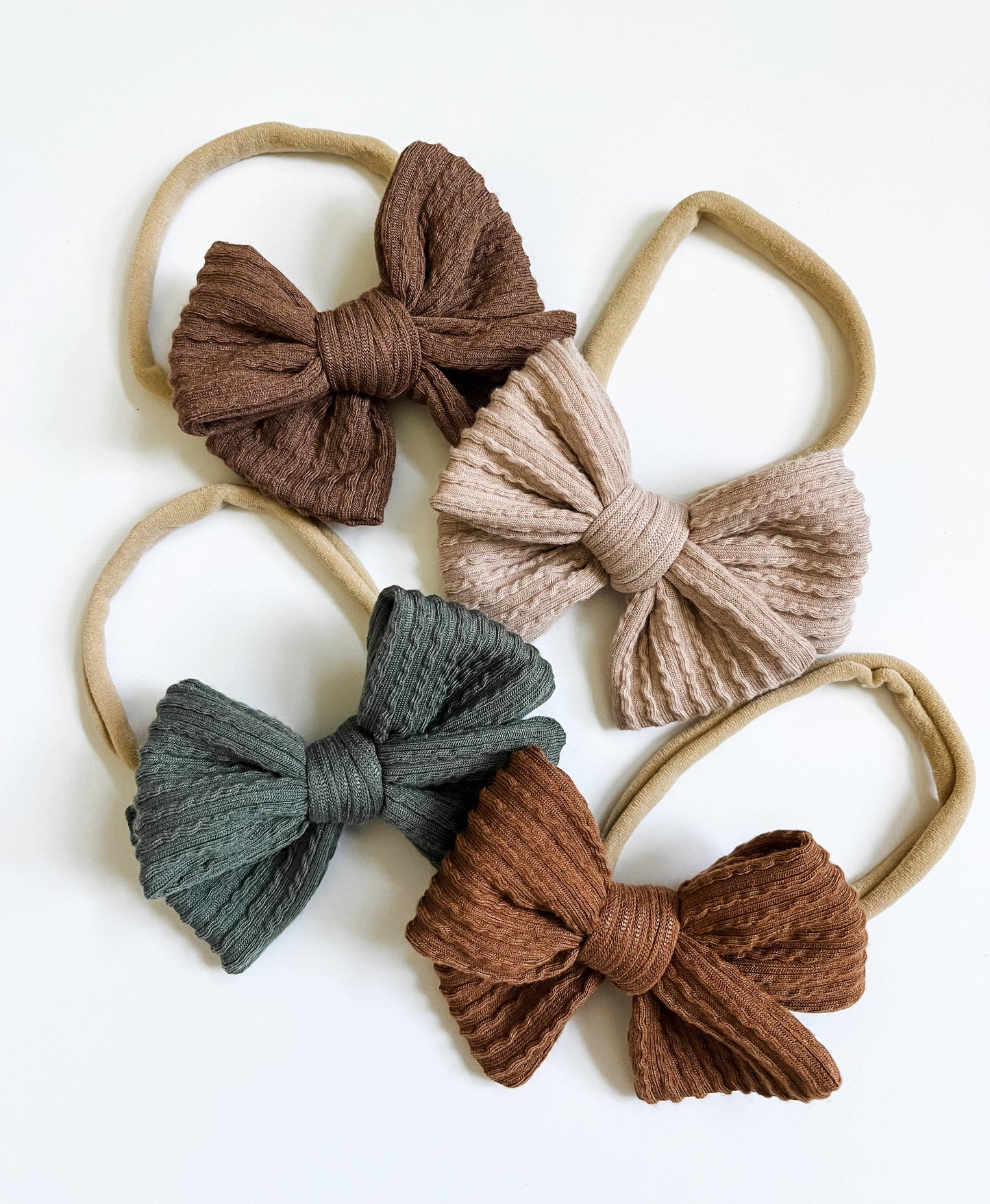 Baby Bow Headband: Sand