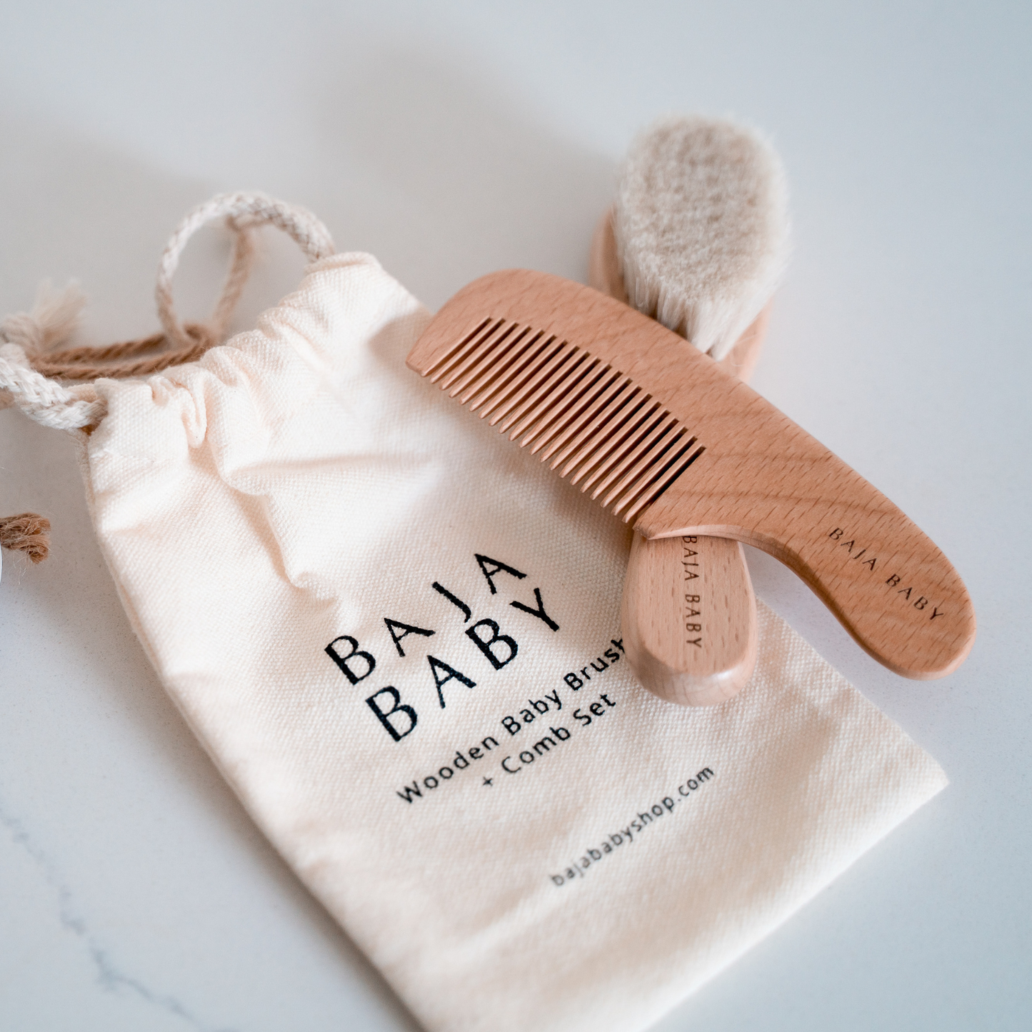 Wooden Brush & Comb Set