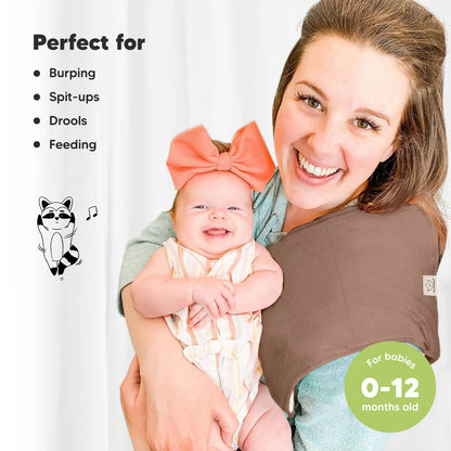 KeaBabies 5-Pack Urban Burp Cloths: Mauve