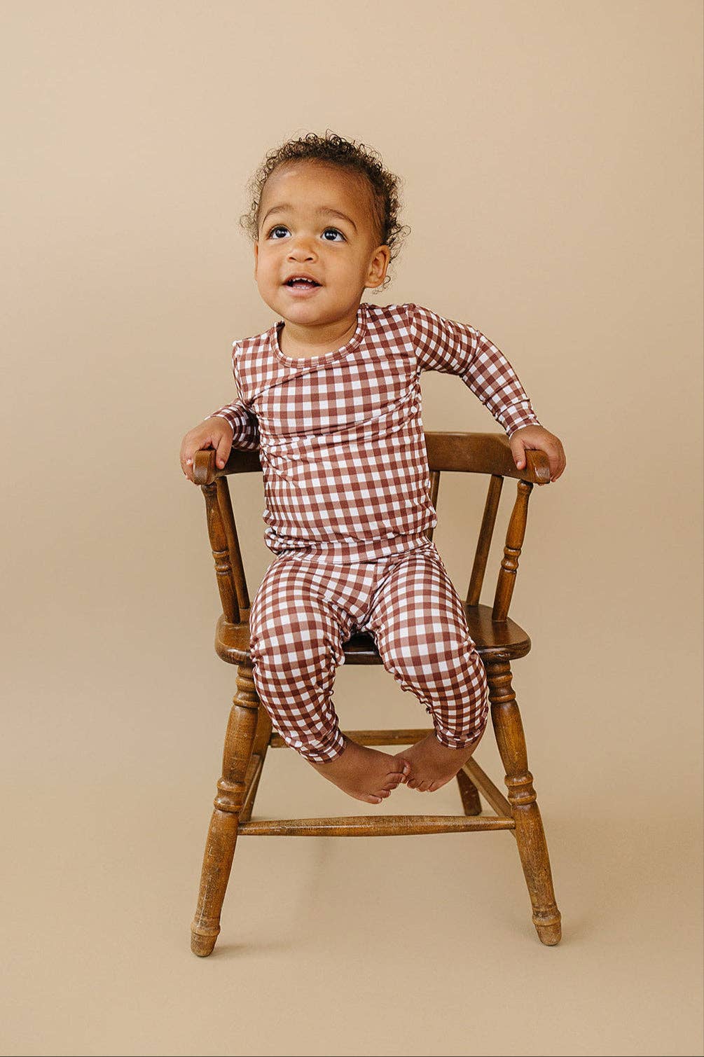 Bamboo Two Piece Set | Chocolate Gingham